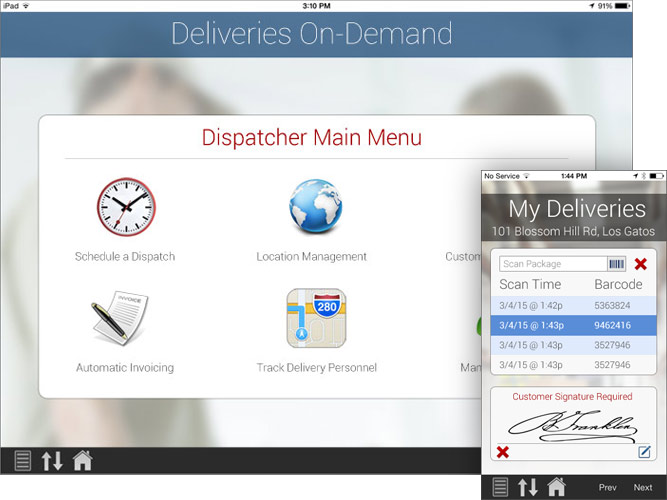 Delivery Software screenshots