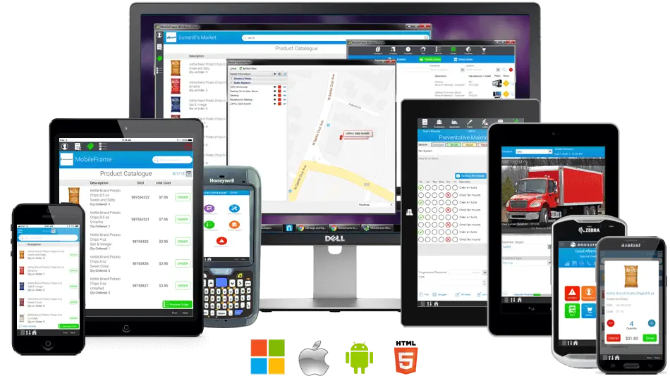 MobileFrame ERP Platform Screenshots