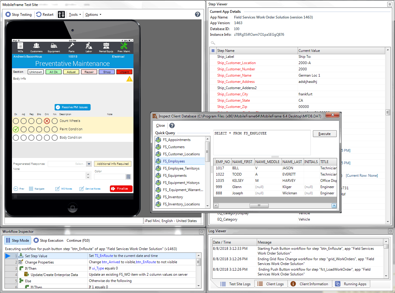 Built-in test environment for simulation and debugging